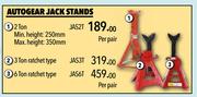 Autogear Jack Stands 6 Ton Ratchet Type JAS6T-Per Pair
