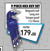Midas 9-Piece Hex Key Set HK9M