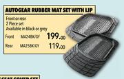 Autogear Rubber Mat Set With Lip Front MA24BK/GY