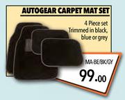 Autogear Carpet Mat Set MA-BE/BK/GY