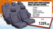 Outer Limit Ford Ranger Dual Cab 11 Piece Seat Covers SCCFD