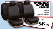Autogear Faux Leather 6 Piece Seat Cover Set SA350