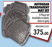 Autogear 4 Piece Transparent Mat Set MA05BK/CL/GY