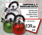 Campgear 2.7Ltr Whistling Kettle ACP-201/G/R-Each