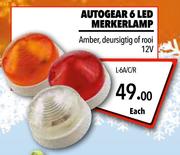 Autogear 6 LED Merker Lamp L-6A/C/R-Each