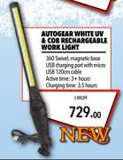 Autogear White UV & Cob Rechargeable Work Light