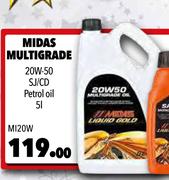 Midas Multigrade 20W-50 SJ/CD Petrol Oil MI20W-5Ltr