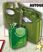 Autogear Metal Jerry Cans Petrol Or Diesel JC02-20Ltr