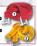 Autogear Tow Straps 2 Ton 10mm D Shackles TR20