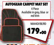 Autogear Carpet Mat Set MA44GY/BE/RD