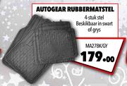 Autogear Rubbermatstel 4-Stuk Stel  MA27BK/GY