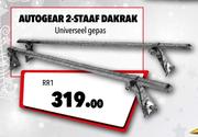 Autogear 2-Staaf Dak rak (Universeel Gepas) RR1