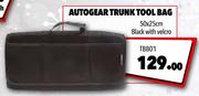 Autogear Trunk Tool Bag (50 x 25cm) Black With Velcro TBB01