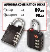 Autogear Combination Locks 4 Digits TSA LL4