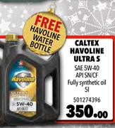 Caltex Havoline Ultra S SAE 5W-40 API SN/CF Fully Synthetic Oil-5Ltr