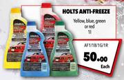 Holts Anti-Freeze AF1/1B/1G/1R-1Ltr Each