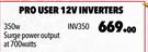 Pro User 12V Inverters 350W Surge Power Output At 700 Watts INV350