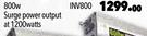 Pro User 12V Inverters 800W Surge Power Output At 1200 Watts INV800