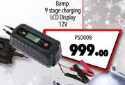 Pro User Advanced Smart Chargers 8 Amp 9 Stage Charging LCD Display 12V PSD008