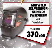 Matweld Selfverdon Kerende Sweishelm Swart verstelbaar HON3010
