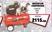 Matair Air Compressor 1.5W/2HP 220V AIR2020-50Ltr