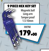 Midas 9 Piece Hex Key Set HK9M