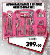 Autogear Dames 135 Stuk Gereedskapstel TK135PC
