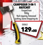 0Campgear 3 In 1 Hatchet S0063