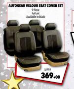 Autogear Velour Seat Cover Set SA495