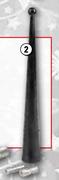 Autogear Aluminium Antennas 120mm Swart AE61