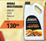 Midas Multigrade 20W-50 SJ/CD Petrol Oil M120W-5Ltr
