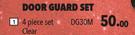 Midas Door Guard Set 4 Piece Set Clear DG30M