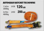 Autogear Ratchet Tie Downs 1.5 x 5m 3000kg LH38