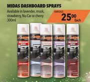 Midas Dashboard Sprays (Various) 300ml-Each