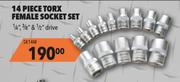 Midas 14 Piece Torx Female Socket Set SK14M