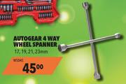 Autogear 4 Way Wheel Spanner WS04S
