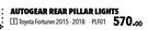 Autogear Rear Pillar Lights For Toyota Furtuner 2015-2018 PLF01