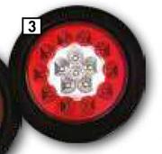 Hella Valuefit 4" LED Tail Lights 9-32V Stop, Tail & Indicator Bullseye 2SD-328870-031