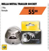 Hella Metal Trailer Socket 7 Pin Female 8JA-001941-001