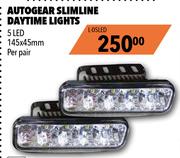 Autogear Slimline Daytime Lights 5 LED 145x45mm L-05LED-Per Pair