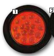 Hella 4" LED Truck Tail Lights Rear Fog Light 2NE-328870-071