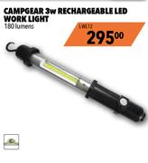 Campgear 3W Rechageable LED Work Light 180 Lumens LWL12
