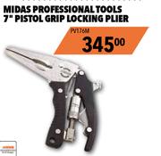 Midas Professional Tools 7" Pistol Grip Locking Plier PV176M