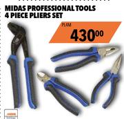 Midas Professional Tools 4 Piece Pliers Set PL4M