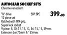 Autogear 12 Piece Socket Sets SK12PC