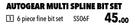 Autogear Multi Spline Bit Set 6 Piece Fine Bit Set SS06F