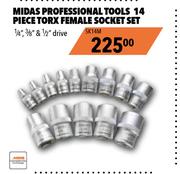 Mida Professional Tool 14 Piece Torx Female Socket Sets SK14M