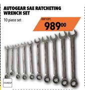 Autogear 10 Piece Set SAE Ratcheting Wrench Set  RW10PC
