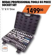 Midas Professional Tools 55 Piece Socket Set SK55M