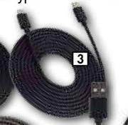 Midas Style Cellphone Charger Cables 2m (Micro USB To Type C) USB20M